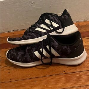 Adidas Black and White Lace Design Sneaker